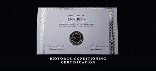 Joel Jamieson – BioForce Conditioning Certification Modules 01 – 13