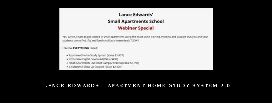 Lance Edwards – Apartment Home Study System 2.0