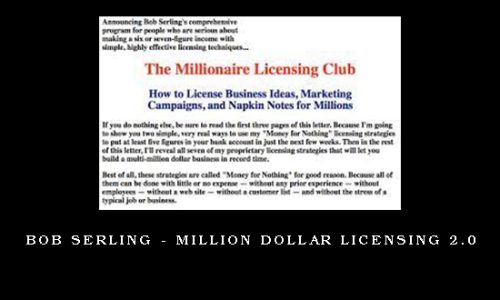 BOB SERLING – MILLION DOLLAR LICENSING 2.0