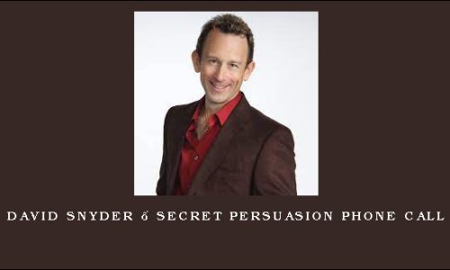 David Snyder – Secret Persuasion Phone Call